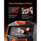 VEVOR MIG Welder, 130A Synergic Mig Welding Machine, 2-in-1 Gas MIG/Gasless Flux Core MIG Welder Multi-Process, Portable Mig Welder with IGBT Inverter Technology & Digital Display Screen