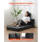 Πτυσσόμενος καναπές-κρεβάτι VEVOR, 3 σε 1 αναδιπλούμενος καναπές-κρεβάτι με 2 μαξιλάρια και κάλυμμα που πλένεται, 25D Υψηλής πυκνότητας Memory Foam Μετατρέψιμη καρέκλα ύπνου, Καναπές Futon για Σαλόνι, Υπνοδωμάτιο, Σκούρο Γκρι (Μονό)