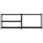 VEVOR Storage Shelves, 2500 lbs, 5 Tier Heavy Duty Garage Shelving, 18" D x 48" W x 72" H Ρυθμιζόμενα μεταλλικά ράφια για βιομηχανική μονάδα ράφια Βοηθητικό ράφι, για κουζίνα, αποθήκη, υπόγειο, μαύρο