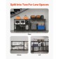 VEVOR Storage Shelves, 2500 lbs, 5 Tier Heavy Duty Garage Shelving, 18" D x 48" W x 72" H Ρυθμιζόμενα μεταλλικά ράφια για βιομηχανική μονάδα ράφια Βοηθητικό ράφι, για κουζίνα, αποθήκη, υπόγειο, μαύρο
