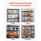 VEVOR Storage Shelves, 2500 lbs, 5 Tier Heavy Duty Garage Shelving, 18" D x 48" W x 72" H Ρυθμιζόμενα μεταλλικά ράφια για βιομηχανική μονάδα ράφια Βοηθητικό ράφι, για κουζίνα, αποθήκη, υπόγειο, μαύρο