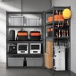 VEVOR Storage Shelves, 2500 lbs, 5 Tier Heavy Duty Garage Shelving, 18" D x 48" W x 72" H Ρυθμιζόμενα μεταλλικά ράφια για βιομηχανική μονάδα ράφια Βοηθητικό ράφι, για κουζίνα, αποθήκη, υπόγειο, μαύρο