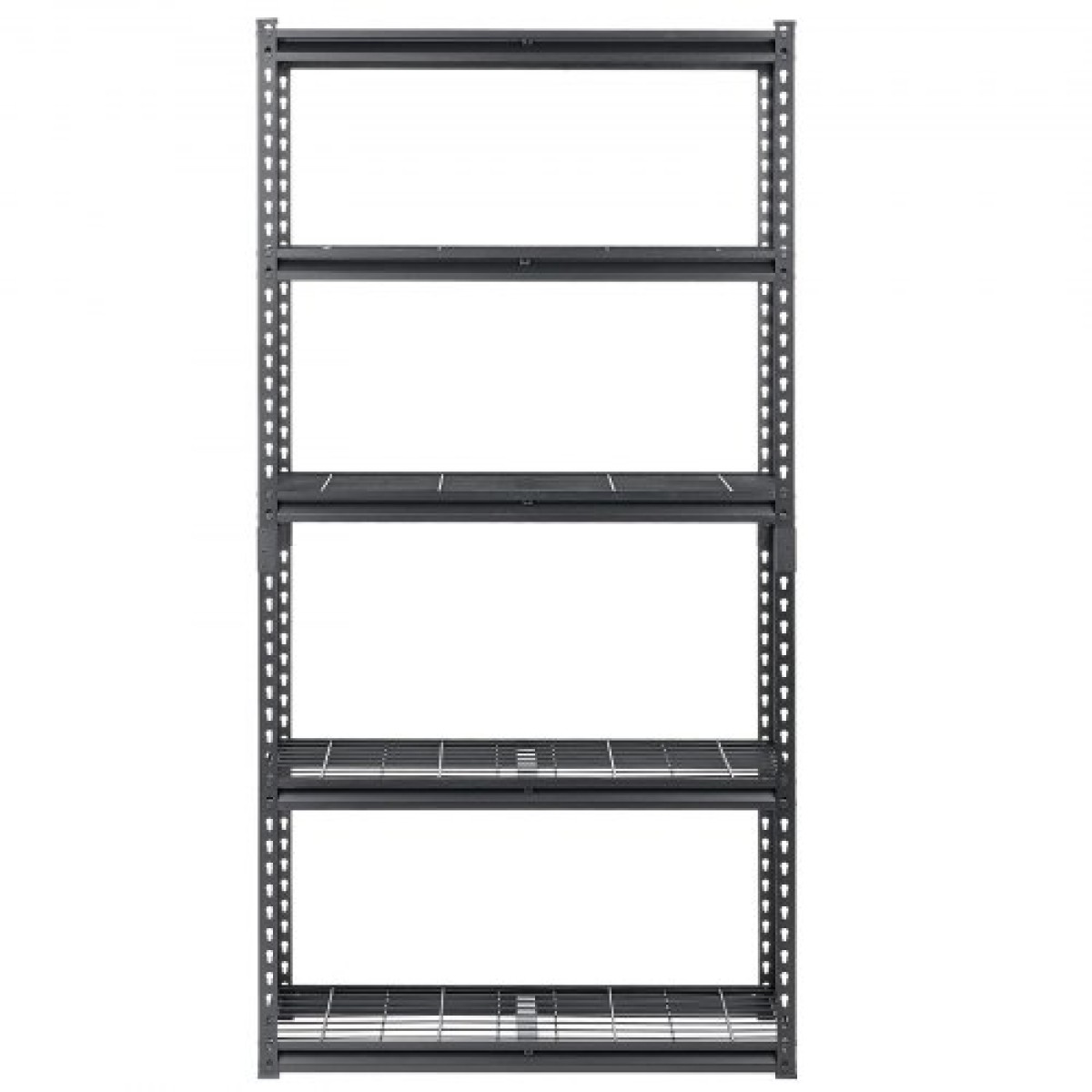 VEVOR Storage Shelves, 2000 lbs, 5 Tier Heavy Duty Garage Shelving, 16" D x 36" W x 72" H Ρυθμιζόμενα Μεταλλικά Ράφια για Βιομηχανικά Ράφια Βοηθητικό ράφι, για κουζίνα, αποθήκη, υπόγειο, μαύρο