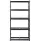VEVOR Storage Shelves, 2000 lbs, 5 Tier Heavy Duty Garage Shelving, 16" D x 36" W x 72" H Ρυθμιζόμενα Μεταλλικά Ράφια για Βιομηχανικά Ράφια Βοηθητικό ράφι, για κουζίνα, αποθήκη, υπόγειο, μαύρο
