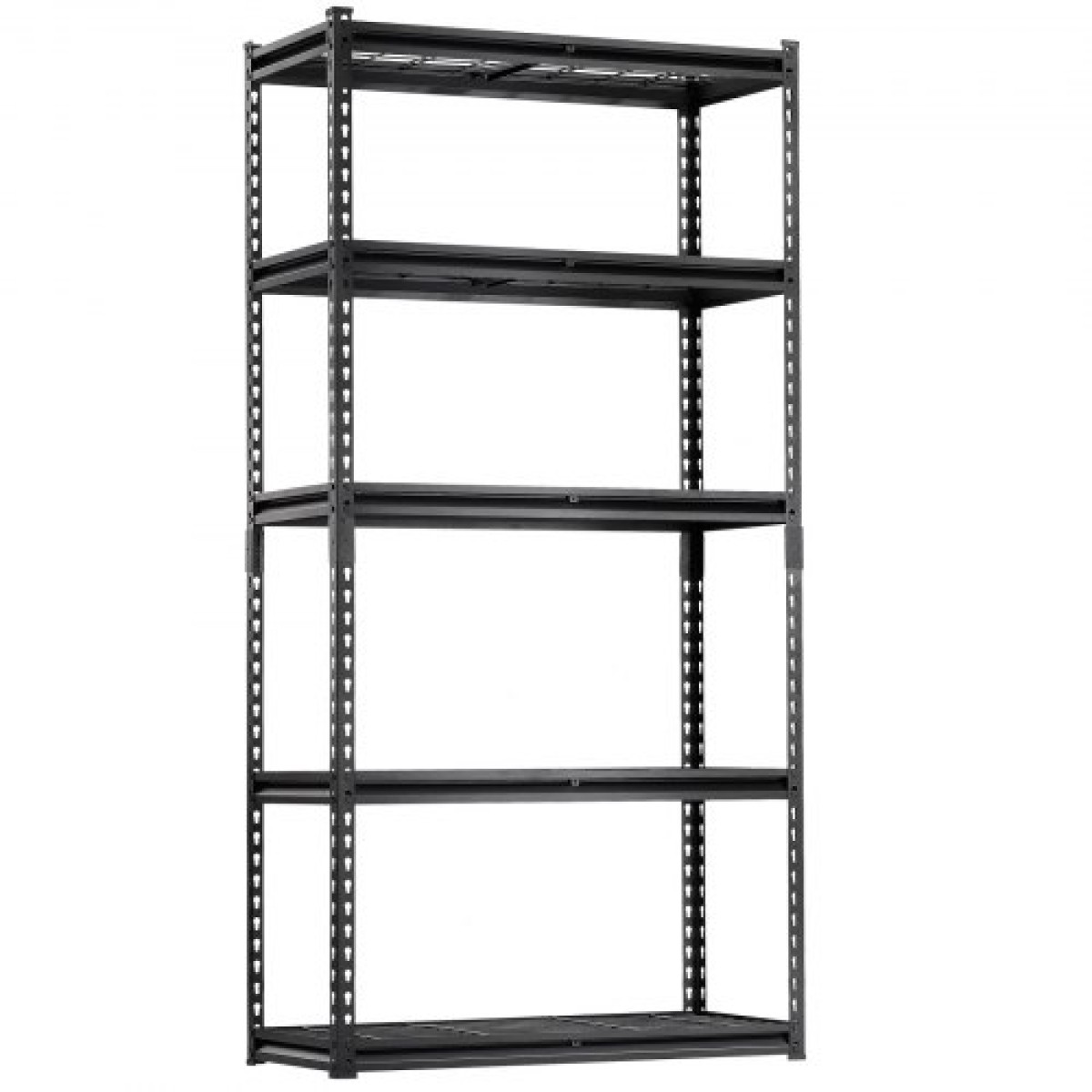 VEVOR Storage Shelves, 2000 lbs, 5 Tier Heavy Duty Garage Shelving, 16" D x 36" W x 72" H Ρυθμιζόμενα Μεταλλικά Ράφια για Βιομηχανικά Ράφια Βοηθητικό ράφι, για κουζίνα, αποθήκη, υπόγειο, μαύρο