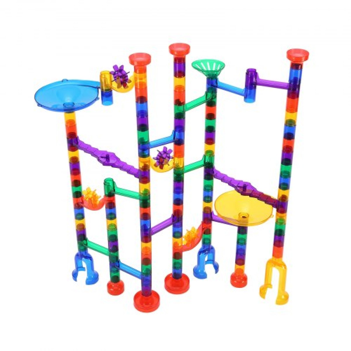 VEVOR Marble Run Set, 150 Piece Marble Maze Building Block Brain Game, with 10 Glow in the Dark Marbles + 40 Glass Marbles, Educational Learning Race Track STEM Toys, για παιδιά, αγόρια, κορίτσια ηλικίας 3+