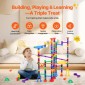 VEVOR Marble Run Set, 150 Piece Marble Maze Building Block Brain Game, with 10 Glow in the Dark Marbles + 40 Glass Marbles, Educational Learning Race Track STEM Toys, για παιδιά, αγόρια, κορίτσια ηλικίας 3+