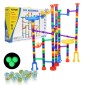 VEVOR Marble Run Set, 150 Piece Marble Maze Building Block Brain Game, with 10 Glow in the Dark Marbles + 40 Glass Marbles, Educational Learning Race Track STEM Toys, για παιδιά, αγόρια, κορίτσια ηλικίας 3+