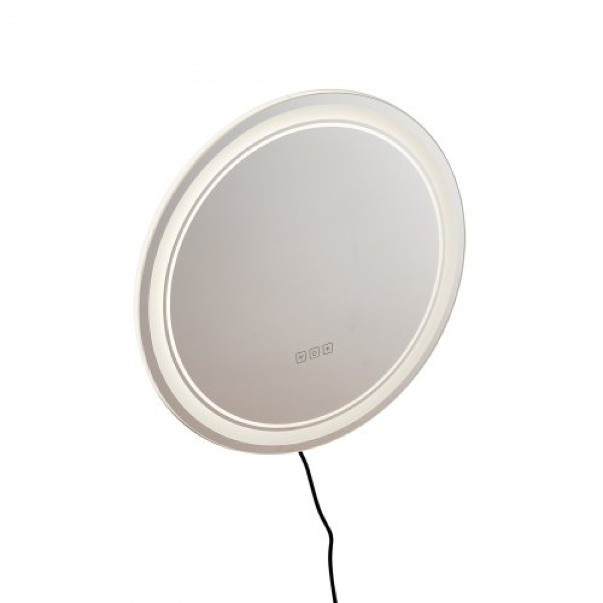 Καθρέφτης μπάνιου VEVOR LED, 60 cm LED στρογγυλός καθρέφτης μπάνιου με μπροστινό φωτισμό και οπίσθιο φωτισμό, καθρέφτης μνήμης κατά της ομίχλης με φώτα, Stepless 3 χρώματα Καθρέφτης μπάνιου με δυνατότητα ρύθμισης θερμοκρασίας, επιτοίχιος