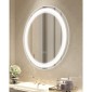 Καθρέφτης μπάνιου VEVOR LED, 60 cm LED στρογγυλός καθρέφτης μπάνιου με μπροστινό φωτισμό και οπίσθιο φωτισμό, καθρέφτης μνήμης κατά της ομίχλης με φώτα, Stepless 3 χρώματα Καθρέφτης μπάνιου με δυνατότητα ρύθμισης θερμοκρασίας, επιτοίχιος