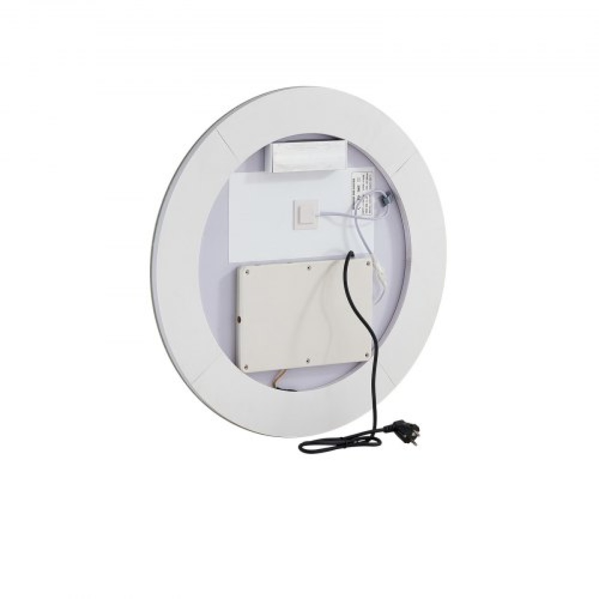 Καθρέφτης μπάνιου VEVOR LED, 60 cm LED στρογγυλός καθρέφτης μπάνιου με μπροστινό φωτισμό και οπίσθιο φωτισμό, καθρέφτης μνήμης κατά της ομίχλης με φώτα, Stepless 3 χρώματα Καθρέφτης μπάνιου με δυνατότητα ρύθμισης θερμοκρασίας, επιτοίχιος