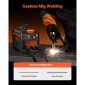 Συγκολλητής VEVOR MIG, Μηχανή συγκόλλησης Mig 130Amp Synergic, Μηχανή συγκόλλησης χωρίς ροή αερίου, φορητή συσκευή συγκόλλησης Mig με τεχνολογία IGBT Inverter και οθόνη ψηφιακής οθόνης