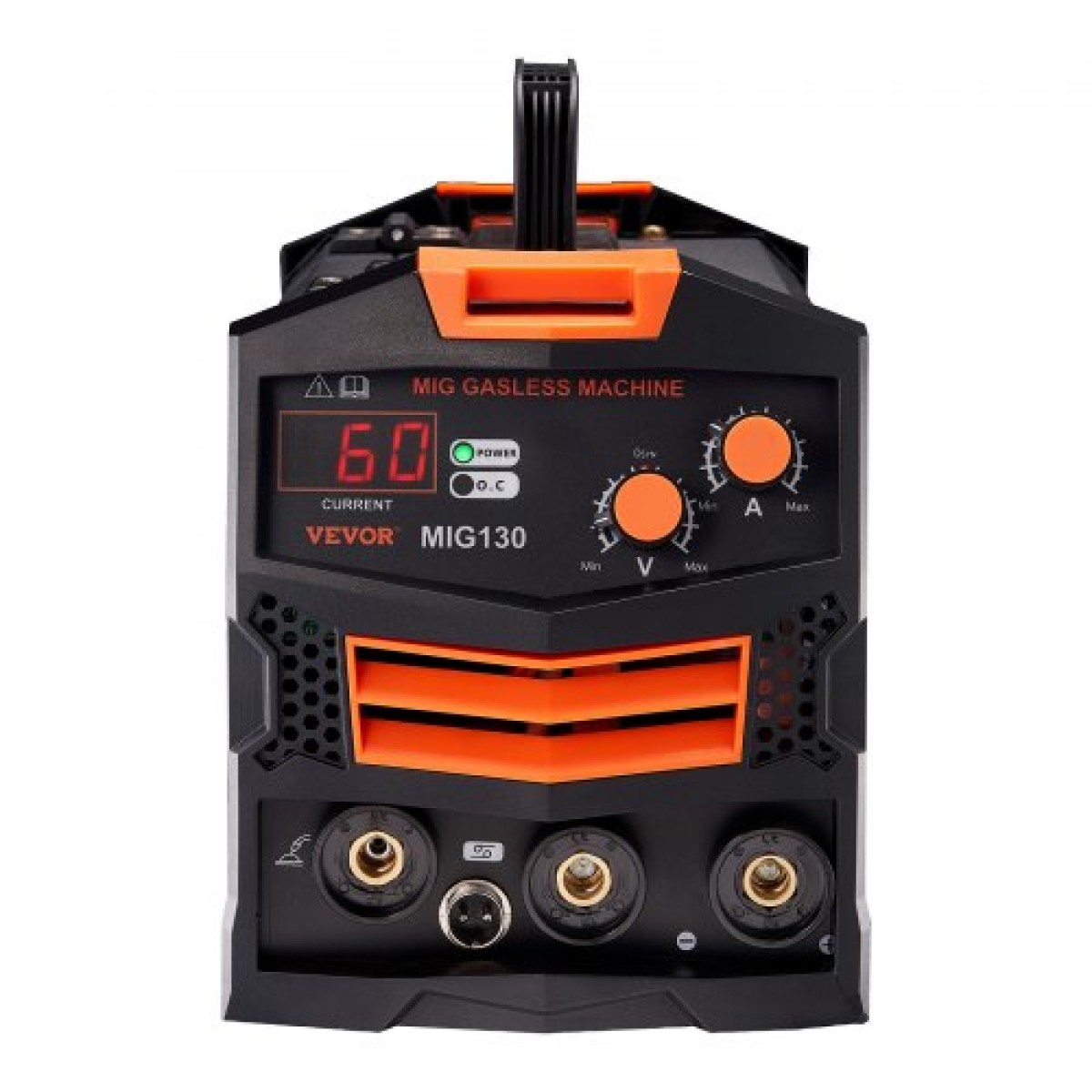 Συγκολλητής VEVOR MIG, Μηχανή συγκόλλησης Mig 130Amp Synergic, Μηχανή συγκόλλησης χωρίς ροή αερίου, φορητή συσκευή συγκόλλησης Mig με τεχνολογία IGBT Inverter και οθόνη ψηφιακής οθόνης