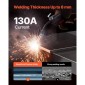 Συγκολλητής VEVOR MIG, Μηχανή συγκόλλησης Mig 130Amp Synergic, Μηχανή συγκόλλησης χωρίς ροή αερίου, φορητή συσκευή συγκόλλησης Mig με τεχνολογία IGBT Inverter και οθόνη ψηφιακής οθόνης