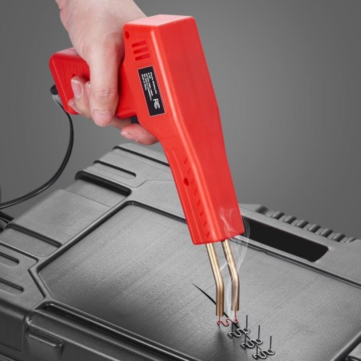 VEVOR Plastic Welder, Πλαστικό πιστόλι συγκόλλησης 100W με 800PCS Hot Staples, Professional Hot Staple Welding Gun, Πλαστικό κιτ επισκευής προφυλακτήρα αυτοκινήτου με φως LED για καγιάκ, παιχνίδια, επισκευή πλαστικών ρωγμών
