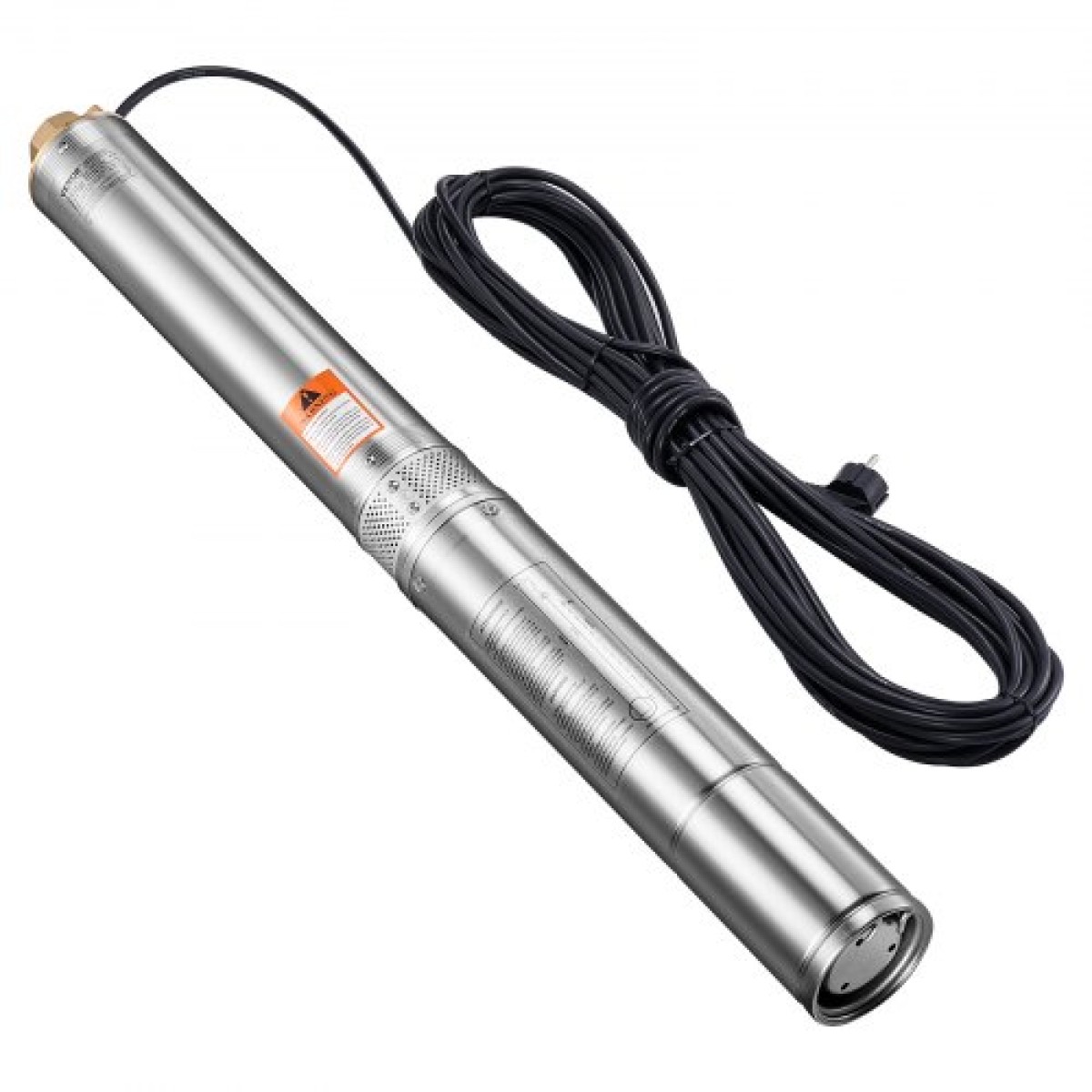 Υποβρύχια αντλία VEVOR Deep Well, Ισχύς εισόδου 1100W, 230V, 100 L/min Ροή 75 m (246 ft) Κεφαλή, με καλώδιο 20 m (65,62 ft), Αντλία νερού από ανοξείδωτο χάλυβα, για βιομηχανική άρδευση και οικιακή χρήση, IP68 αδιάβροχο