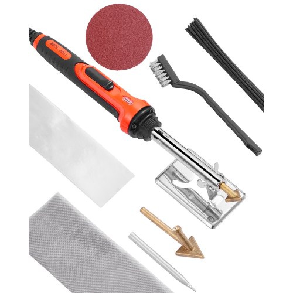 VEVOR Plastic Welder Kit, 60W/100W Πλαστικό Συγκολλητικό Σίδερο διπλής ισχύος με 3 άκρες συγκόλλησης και 20 ράβδους συγκόλλησης, Επαγγελματικό εργαλείο συγκόλλησης πλαστικών επισκευών για προφυλακτήρα αυτοκινήτου, καγιάκ, παιχνίδια, ηλεκτρονικά
