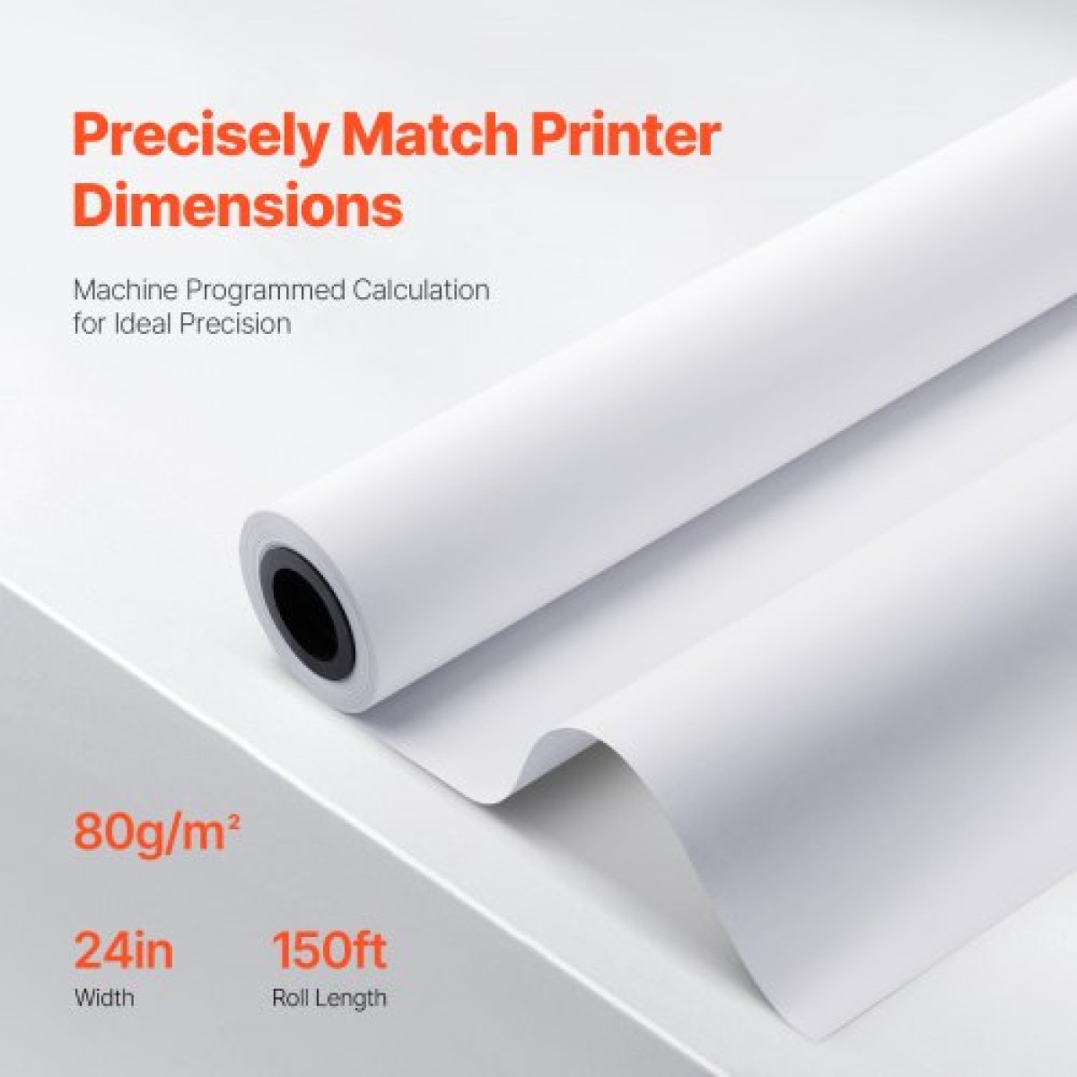 Χαρτί ευρείας μορφής VEVOR, 24 in x 150 ft Paper Plotter, 6 Rolls CAD Bond Rolls με 2 in Core, 20 LB Bond Rolls Paper, Idea for CAD Drawings, Engineering Plans, GIS Maps & Architectural Designs