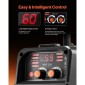 VEVOR MIG Welder, 130Amp Synergic Mig Welding Machine, 3-in-1 Flux Core MIG/Stick/Lift TIG Welder Multi-Process, Portable Mig Welder with IGBT Inverter Technology & Digital Display Screen