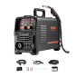 VEVOR MIG Welder, 130Amp Synergic Mig Welding Machine, 3-in-1 Flux Core MIG/Stick/Lift TIG Welder Multi-Process, Portable Mig Welder with IGBT Inverter Technology & Digital Display Screen