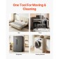 VEVOR Furniture Dolly, Μέγιστο Φορτίο 1200 lbs, Μετακινήσεις επίπλων βαρέως τύπου με 5 τροχούς περιστροφής 360°, πάνελ από ανθρακούχο χάλυβα, Σετ εργαλείων ανύψωσης επίπλων για συσκευές, Καναπές, Ψυγείο, Πλυντήριο ρούχων