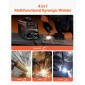 VEVOR MIG Welder, 160A Synergic Mig Welding Machine, 4-in-1 Gas MIG/Flux Core MIG/Stick/Lift TIG Multi-Process Welder Engine with IGBT Inverter Technology and LCD Screen Display