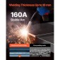 VEVOR MIG Welder, 160A Synergic Mig Welding Machine, 4-in-1 Gas MIG/Flux Core MIG/Stick/Lift TIG Multi-Process Welder Engine with IGBT Inverter Technology and LCD Screen Display