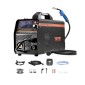 VEVOR MIG Welder, 160A Synergic Mig Welding Machine, 4-in-1 Gas MIG/Flux Core MIG/Stick/Lift TIG Multi-Process Welder Engine with IGBT Inverter Technology and LCD Screen Display