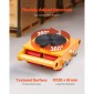 VEVOR Machine Skate, 6T Machinery Skate Dolly, 13228 lbs Machinery Moving Skate, Machinery Mover Skate με καπάκι περιστροφής 360° και κατευθυντικούς κυλίνδρους PU, βιομηχανικός εξοπλισμός βαρέως τύπου, κίτρινο