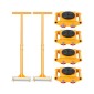 VEVOR Machine Skate, 6T Machinery Skate Dolly, 13228 lbs Machinery Moving Skate, Machinery Mover Skate με καπάκι περιστροφής 360° και κατευθυντικούς κυλίνδρους PU, βιομηχανικός εξοπλισμός βαρέως τύπου, κίτρινο