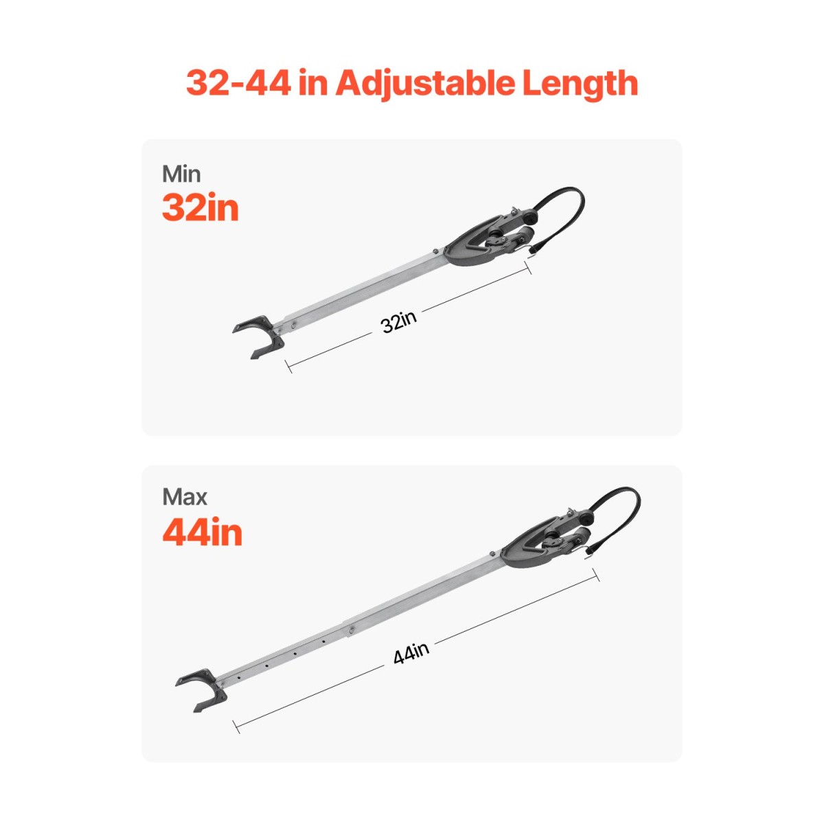 VEVOR Transom Saver, 32-44 ίντσες, Ρυθμιζόμενη Προφύλαξη σκάφους με κεφαλή βαρέως τύπου, ανθεκτικά στη διάβρωση Εύκολα στην εγκατάσταση εξωλέμβιες μηχανές για λιγότερους από 100 HP, Κατάλληλο για ρολό και ρυμουλκούμενο