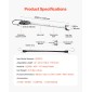 VEVOR Transom Saver, 32-44 ίντσες, Ρυθμιζόμενη Προφύλαξη σκάφους με κεφαλή βαρέως τύπου, ανθεκτικά στη διάβρωση Εύκολα στην εγκατάσταση εξωλέμβιες μηχανές για λιγότερους από 100 HP, Κατάλληλο για ρολό και ρυμουλκούμενο