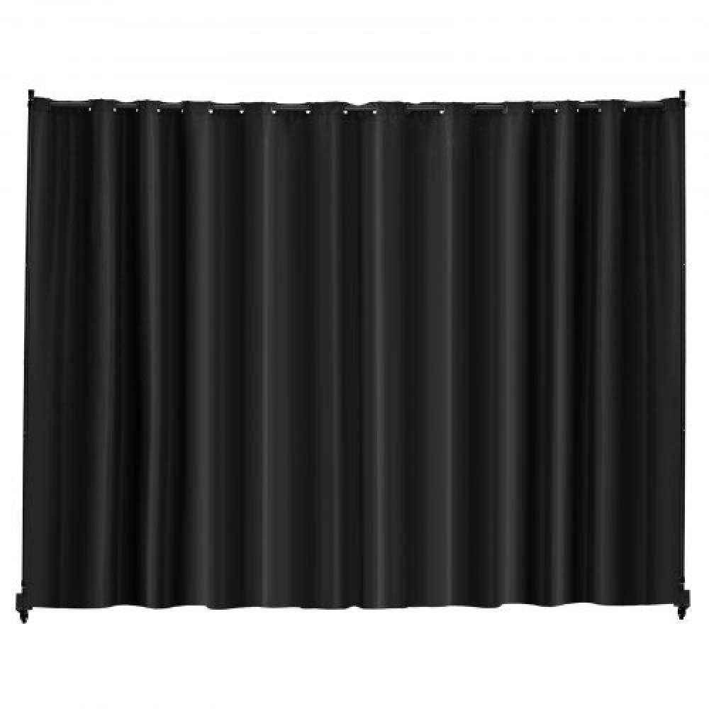 VEVOR Room Divider Portable Panel Room Divider with Wheels Privacy Screen Black