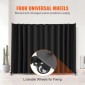 VEVOR Room Divider, Φορητό Panel Divider Room with Wheels Divider Stand, Freestanding Room Divider Οθόνη Privacy για Γραφείο, Υπνοδωμάτιο, Τραπεζαρία, Μελέτη, Μαύρο