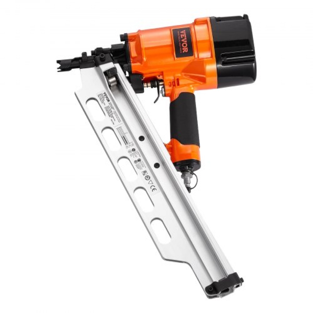 VEVOR Framing Nailer, 50 έως 90 mm 21 Degree Full Round Head πνευματικό καρφωτικό πλαισίωσης με λειτουργίες διπλής σκανδάλης & ρύθμιση βάθους χωρίς εργαλεία, 80-120 PSI Pro Air Nail Gun για πλαισίωση δαπέδων δαπέδου