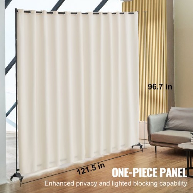 VEVOR Room Divider, Φορητό Panel Divider Room with Wheels Divider Stand, Freestanding Room Divider Screen Privacy for Office, Υπνοδωμάτιο, Τραπεζαρία, Μελέτη, Μπεζ