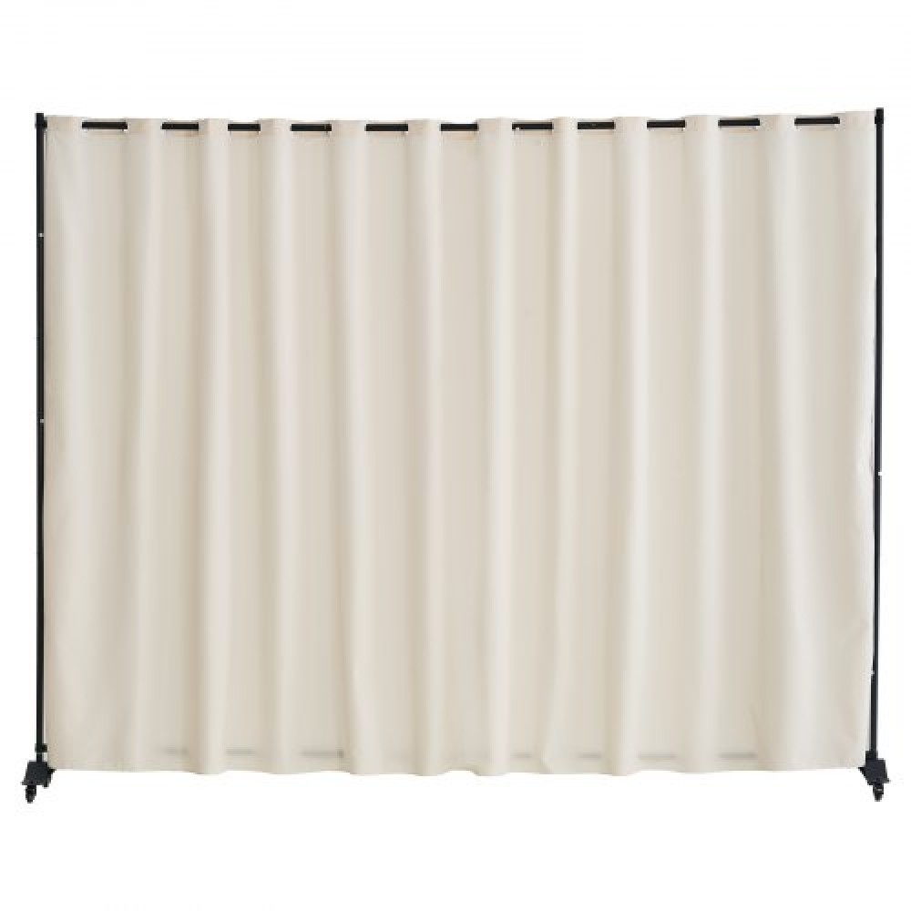VEVOR Room Divider Portable Panel Room Divider with Wheels Privacy Screen Beige
