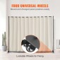 VEVOR Room Divider, Φορητό Panel Divider Room with Wheels Divider Stand, Freestanding Room Divider Screen Privacy for Office, Υπνοδωμάτιο, Τραπεζαρία, Μελέτη, Μπεζ