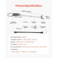 VEVOR Transom Saver, 24-36 ίντσες, Ρυθμιζόμενη Προφύλαξη σκάφους με κεφαλή βαρέως τύπου, ανθεκτικά στη διάβρωση Εύκολα στην εγκατάσταση εξωλέμβιες μηχανές για λιγότερους από 100 HP, Κατάλληλο για ρολό και ρυμουλκούμενο
