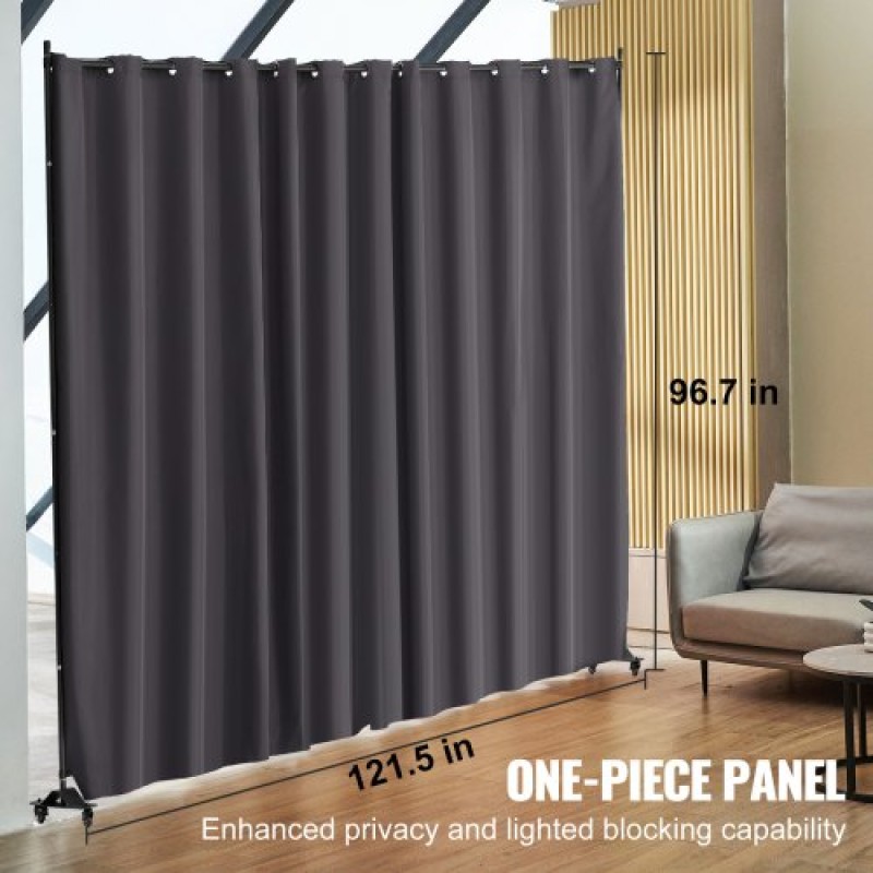 VEVOR Room Divider, Φορητό Panel Divider Room with Wheels Divider Stand, Freestanding Room Divider Screen Privacy for Office, Υπνοδωμάτιο, Τραπεζαρία, Μελέτη, Γκρι