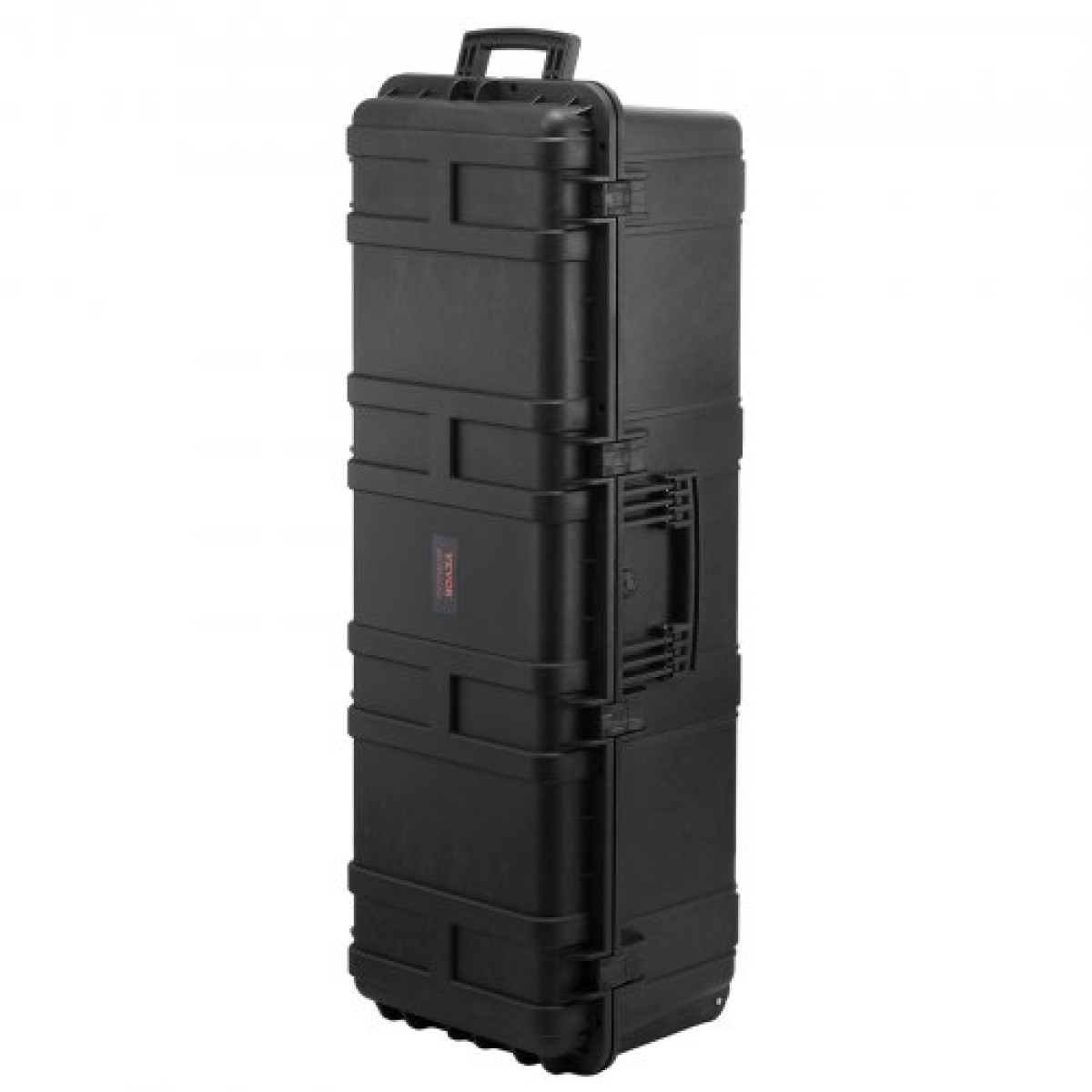 Αδιάβροχη σκληρή θήκη VEVOR 5.5 Cu.ft, Αδιάβροχη σκληρή θήκη μεγάλης χωρητικότητας με 3 λαβές, αδιάβροχη προστατευτική θήκη IP67 με 6 κλιπ, 6 τρύπες για λουκέτο και αφρός για μεγάλο εξοπλισμό, μαύρο