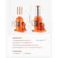 VEVOR Hydraulic Bottle Jack, 50 Ton/110231 lbs Welded Bottle Jack with 11''-17,32'' Lifting Range & 3-Section Long Handle, for Car, Pickup, Truck, RV, Auto Repair, Industrial Engineering