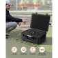 Αδιάβροχη σκληρή θήκη VEVOR 2.5 Cu.ft, αδιάβροχη σκληρή θήκη με κυλιόμενους τροχούς και ανασυρόμενη λαβή έλξης, αδιάβροχη προστατευτική θήκη IP67 με 4 κλιπ, 4 τρύπες για λουκέτο και τοποθετημένο αφρό, μαύρο