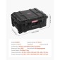 Αδιάβροχη σκληρή θήκη VEVOR 2.5 Cu.ft, αδιάβροχη σκληρή θήκη με κυλιόμενους τροχούς και ανασυρόμενη λαβή έλξης, αδιάβροχη προστατευτική θήκη IP67 με 4 κλιπ, 4 τρύπες για λουκέτο και τοποθετημένο αφρό, μαύρο