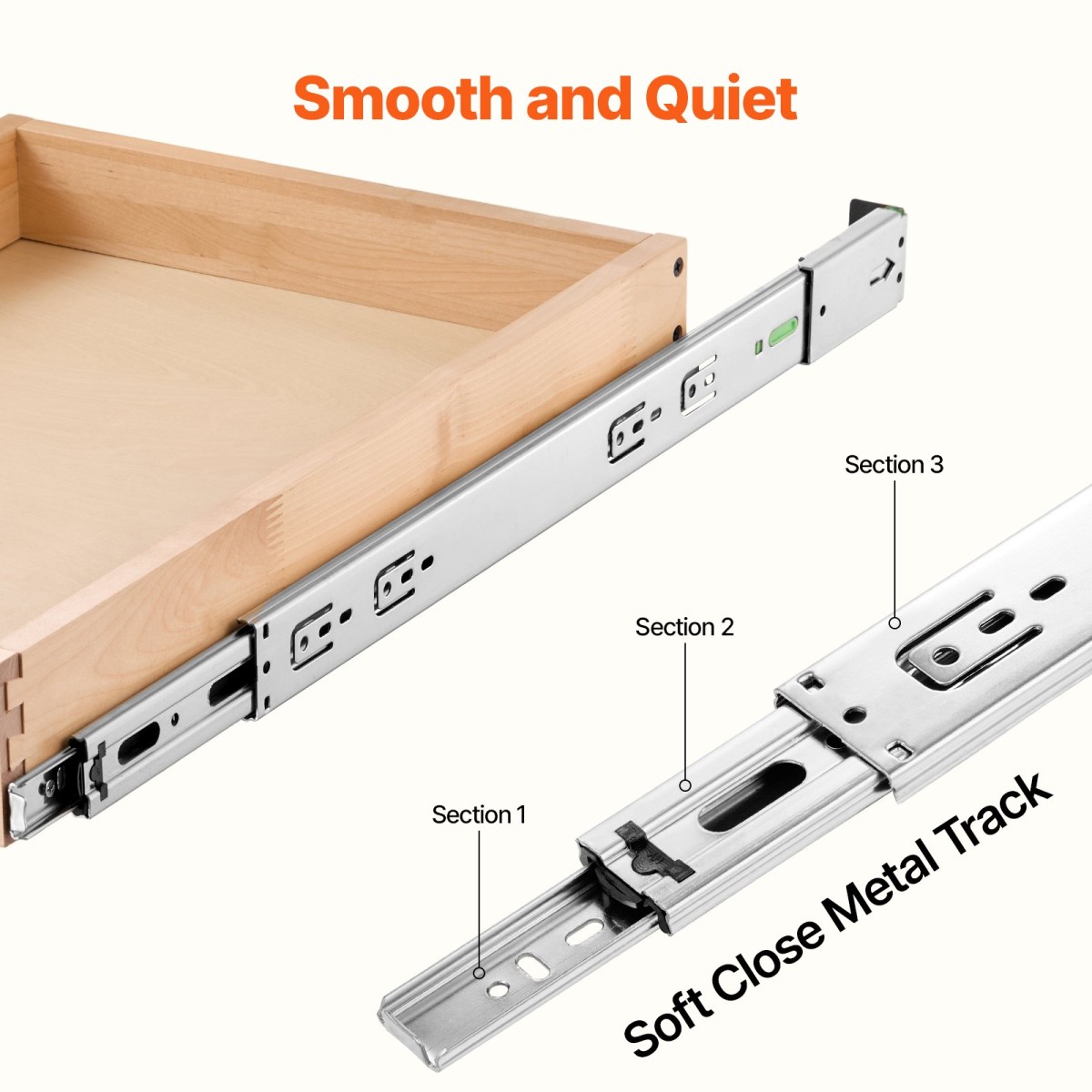 Συρτάρι ντουλαπιών VEVOR Pull Out, 14" Π x 21" D Συρτάρι ντουλαπιού, Soft Close Slide out ράφι, συρόμενο ξύλινο συρτάρι βαρέως τύπου, βάση συναρμολόγησης κάτω και πλευρική οργάνωση ντουλαπιού για ντουλάπι κουζίνας μπάνιο