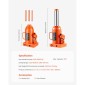 VEVOR Hydraulic Bottle Jack, 30 Ton/66138 lbs Welded Bottle Jack with 11,22''-18,66'' Lifting Range & 3-Section Long Handle, for Car, Pickup, Truck, RV, Auto Repair, Industrial Engineering