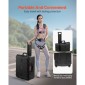 Αδιάβροχη σκληρή θήκη VEVOR 3.5 Cu.ft, αδιάβροχη σκληρή θήκη με τροχούς και αναδιπλούμενη λαβή έλξης, αδιάβροχη προστατευτική θήκη IP67 με κλιπ, τρύπες για λουκέτο και εισαγόμενο αφρό, μαύρη (μεγάλη)