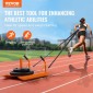 VEVOR Weight Training Pull Sled, Fitness Strength Speed ​​Training Sled with Handle, Steel Power Sled Εξοπλισμός προπόνησης για αθλητική άσκηση και βελτίωση ταχύτητας, κατάλληλο για πιάτο βάρους 1"&2", πορτοκαλί