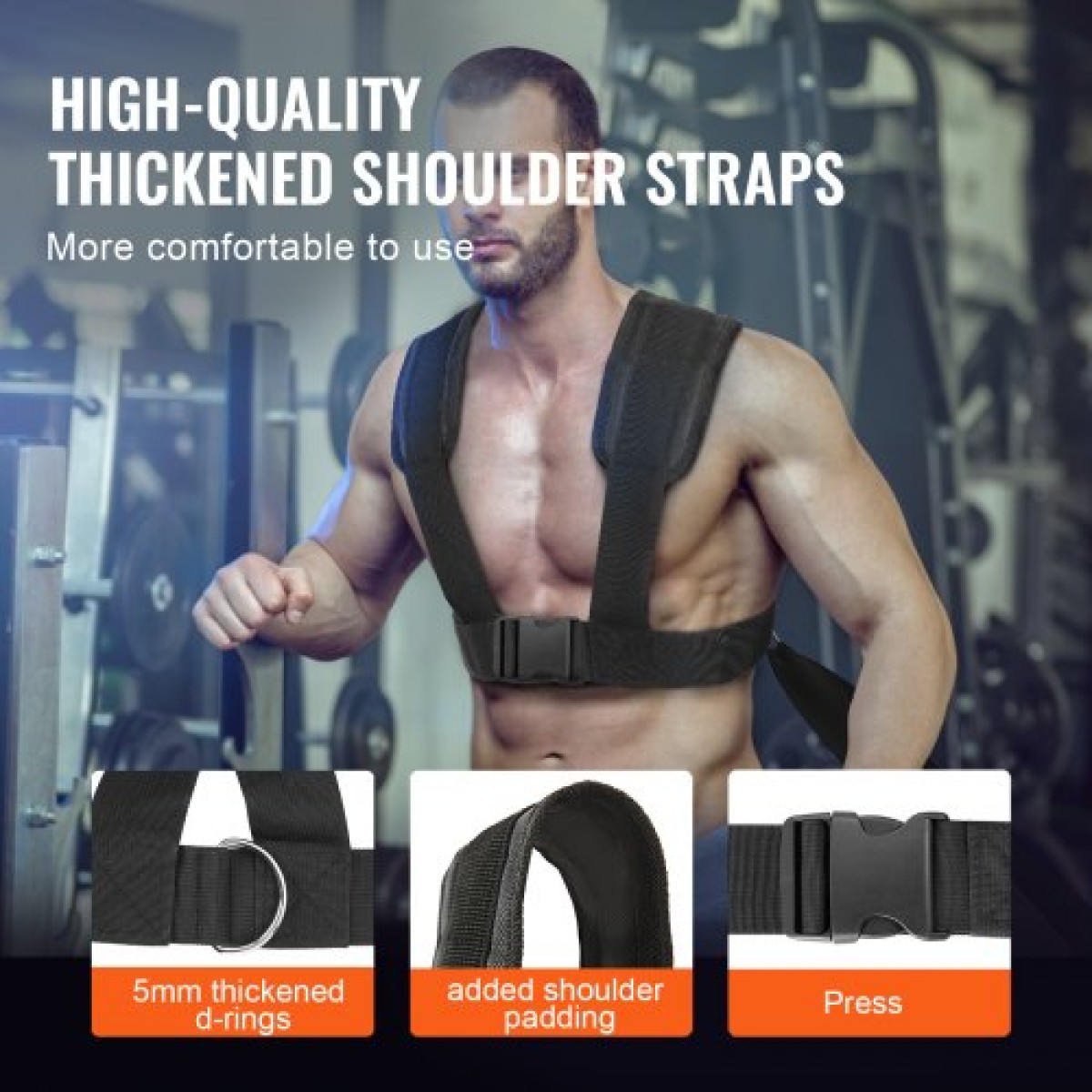 VEVOR Weight Training Pull Sled, Fitness Strength Speed ​​Training Sled with Handle, Steel Power Sled Εξοπλισμός προπόνησης για αθλητική άσκηση και βελτίωση ταχύτητας, κατάλληλο για πιάτο βάρους 1"&2", πορτοκαλί