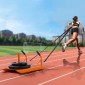 VEVOR Weight Training Pull Sled, Fitness Strength Speed ​​Training Sled with Handle, Steel Power Sled Εξοπλισμός προπόνησης για αθλητική άσκηση και βελτίωση ταχύτητας, κατάλληλο για πιάτο βάρους 1"&2", πορτοκαλί